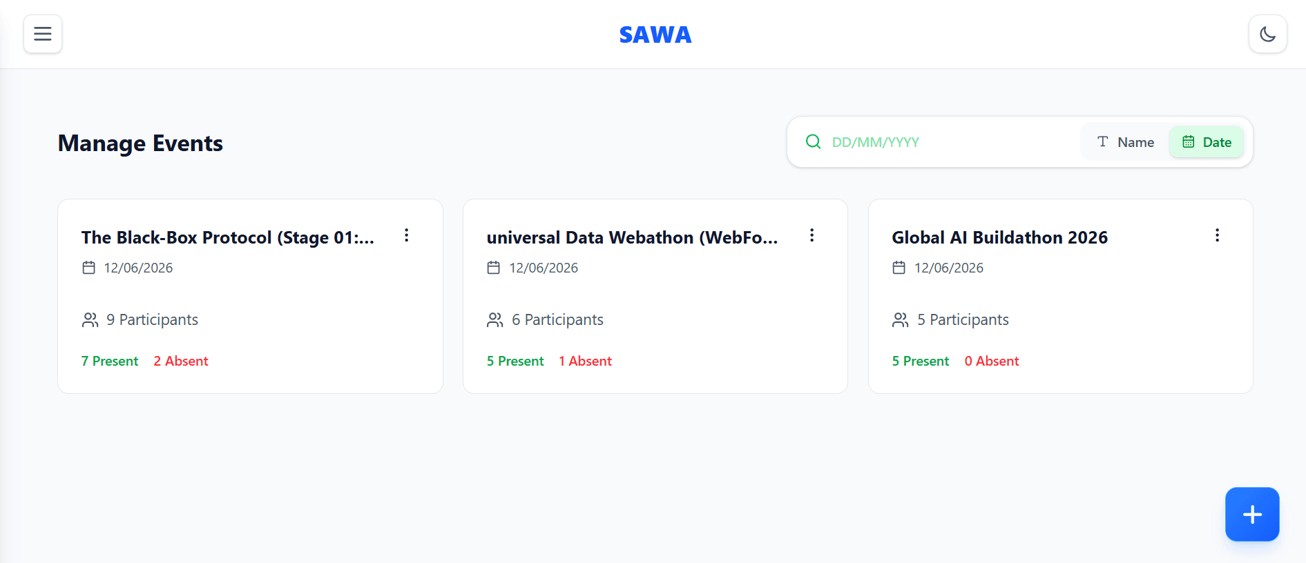 Events Tracking Panel